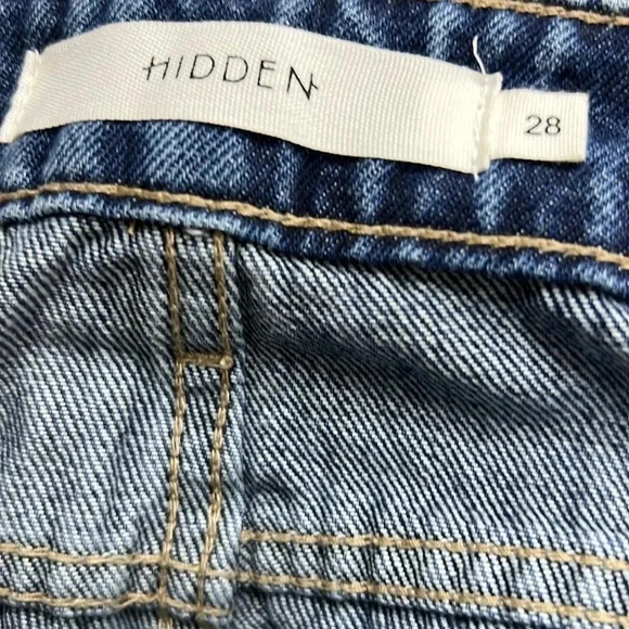 Hidden distressed long Mom jeans size 28 in medium blue wash - Picture 7 of 9